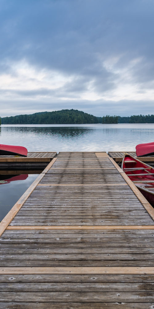 Camp Huronda canoe docks